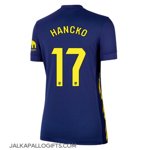 Atletico Madrid David Hancko #17 Vieraspaita Naiset 2025-26 Lyhythihainen